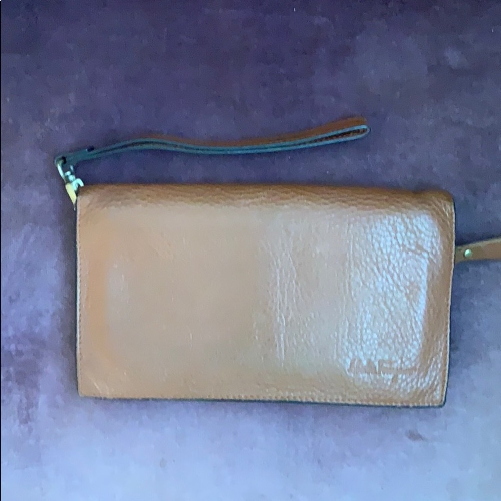 Ferragamo tan wristlet